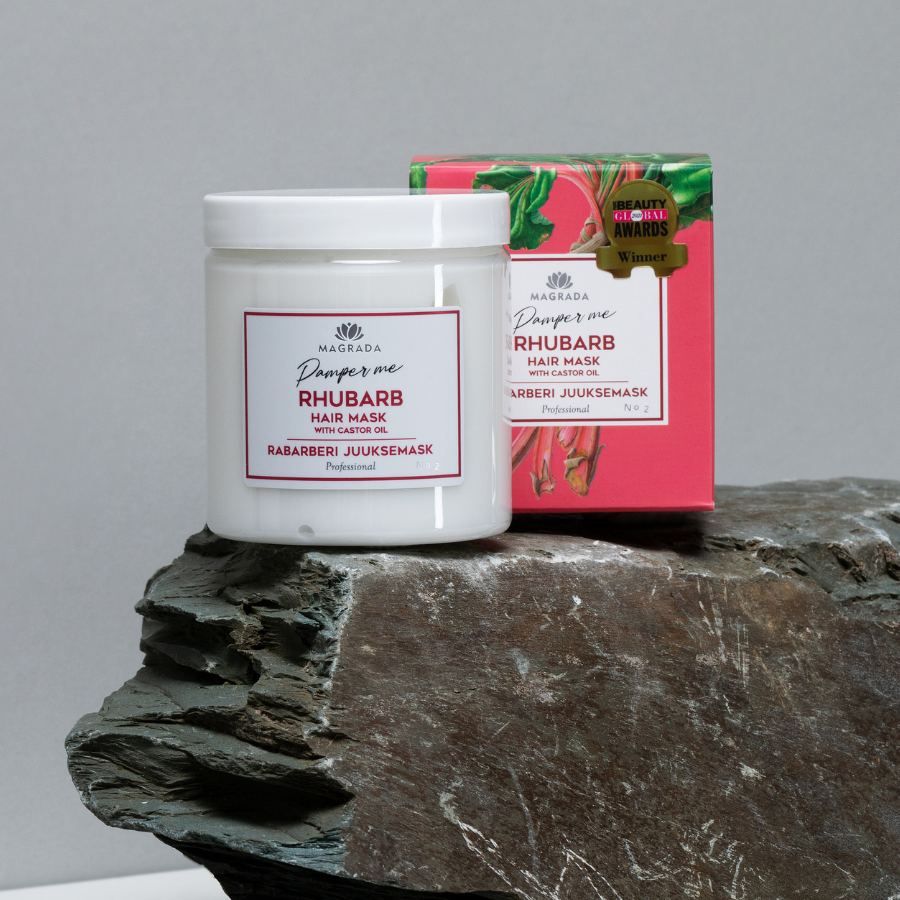 Rhubarb Hair Mask With Castor Oil - 250 ml