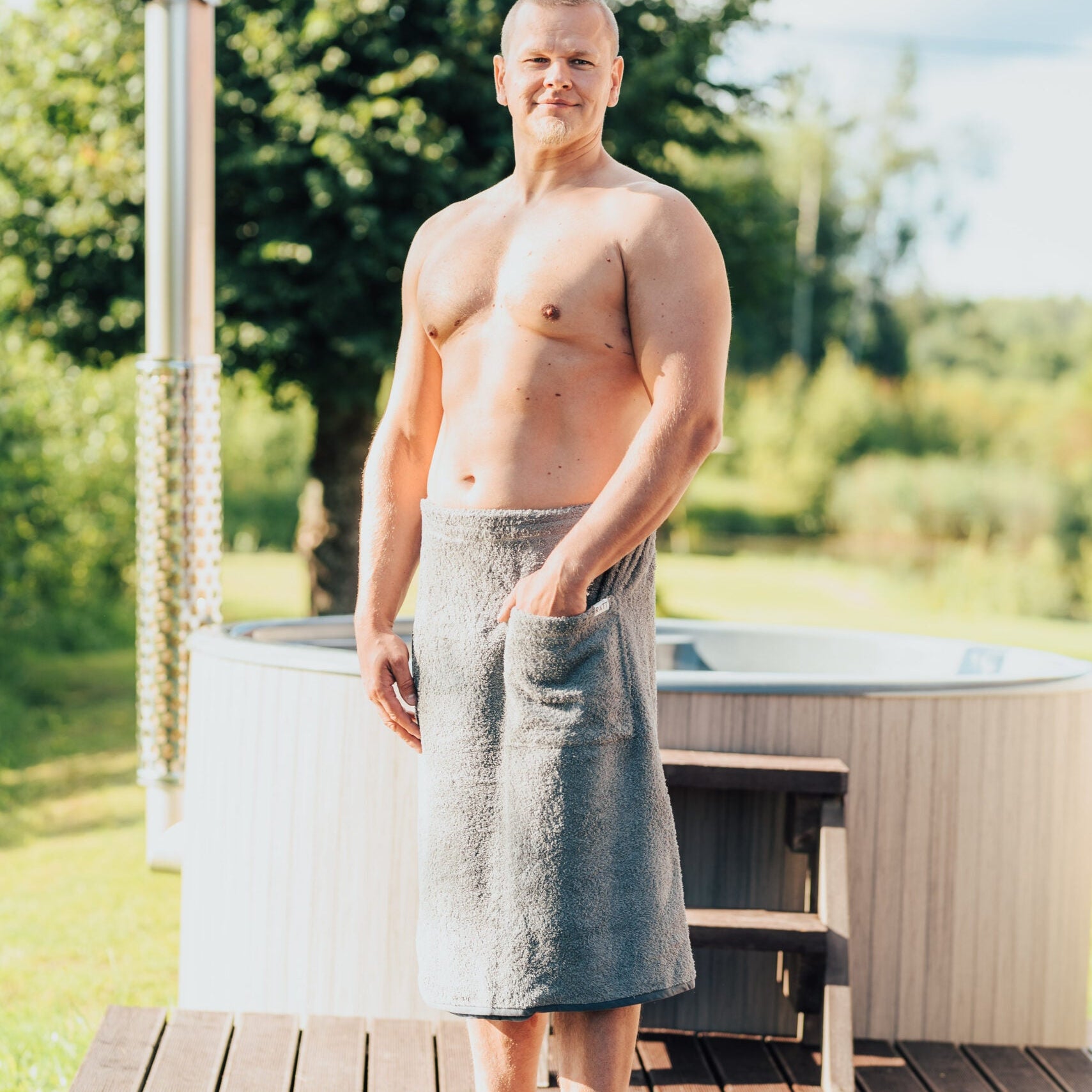 Spa Wrap for Men - Cotton Terry