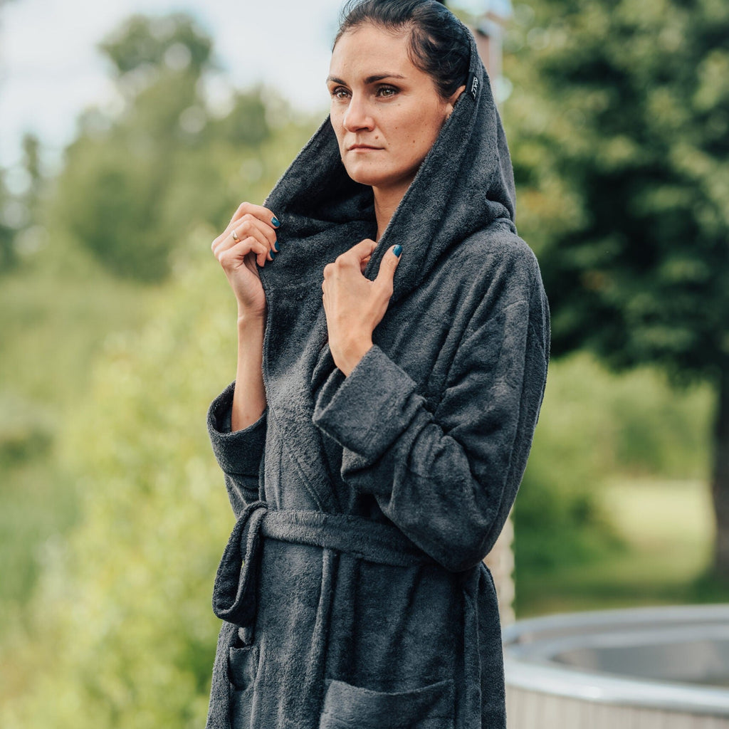 Unisex Hooded Bathrobe - Bamboo Terry
